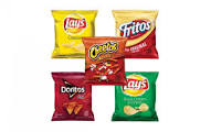 5 bags of various Frito-Lay snacks