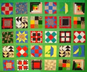 a quilt with all the various patterns used in the underground railroad