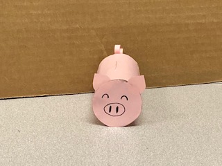 Pink paper pig