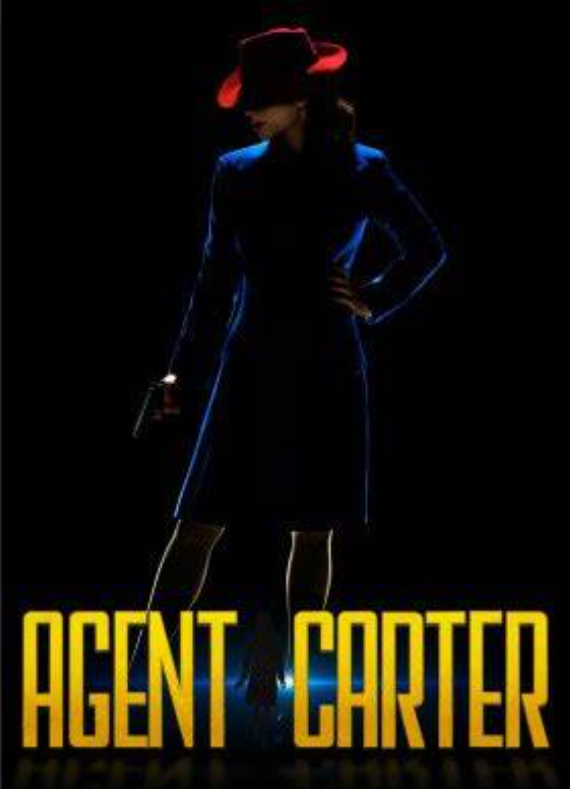 backlit figure of Agent Carter