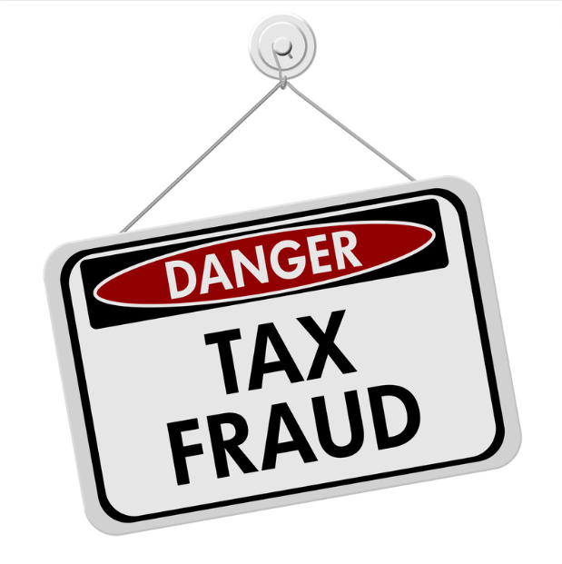 Sign reading Danger Tax Fraud