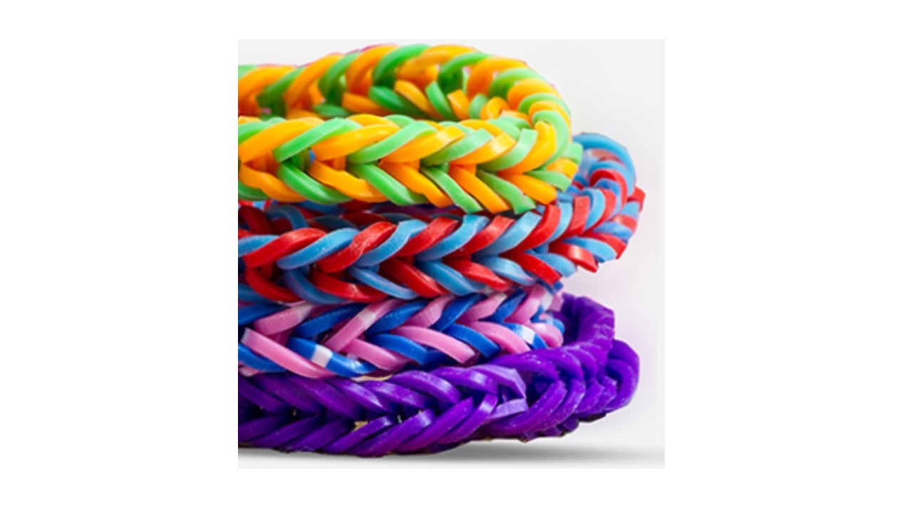 a stack of rubber band bracelet