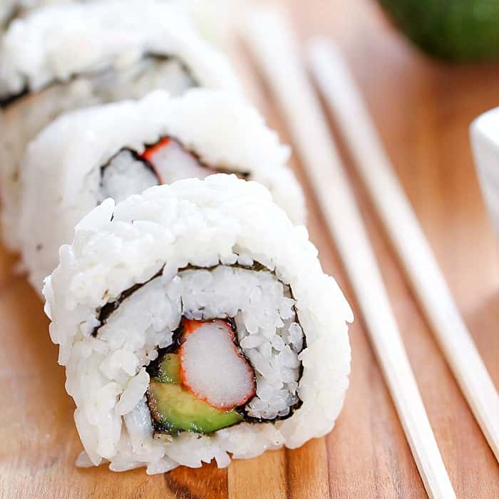 photo of a california roll