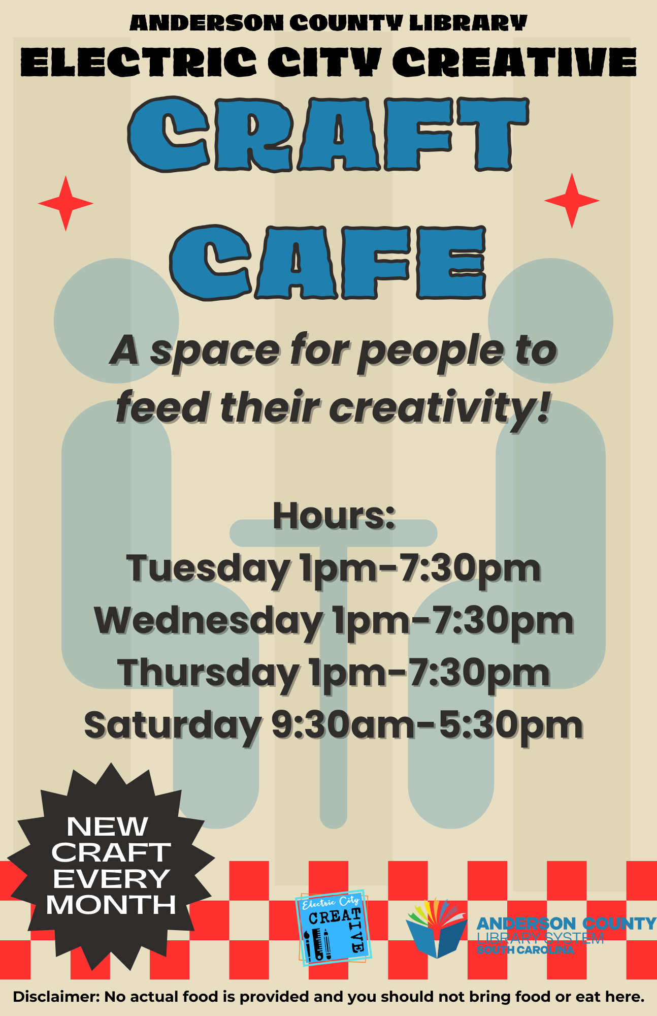 craft cafe poster