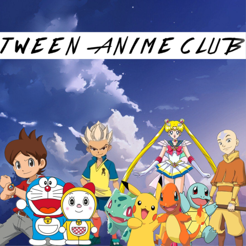 Tween anime club sky background anime characters